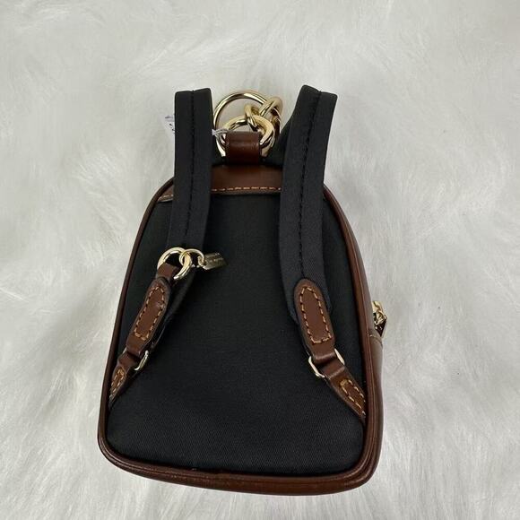 Coach Mini Court Backpack Bag Charm Keychain In Signature Canvas Brown CX066 NWT - Picture 5 of 10